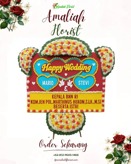 Papan Bunga Pernikahan Kedungwaringin